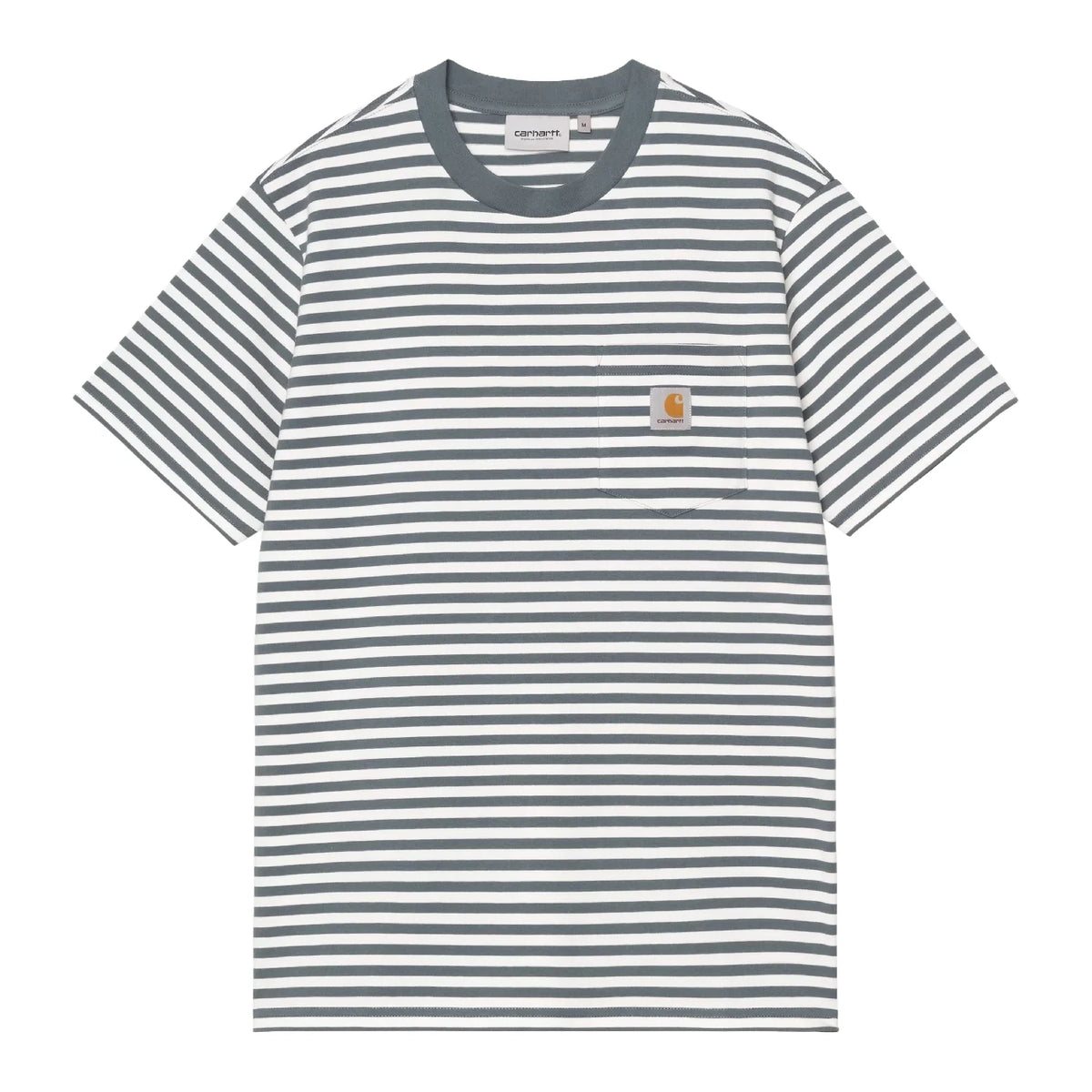 Carhartt WIP Ezra Pocket T Shirt - Cozy Blue / Wax - front