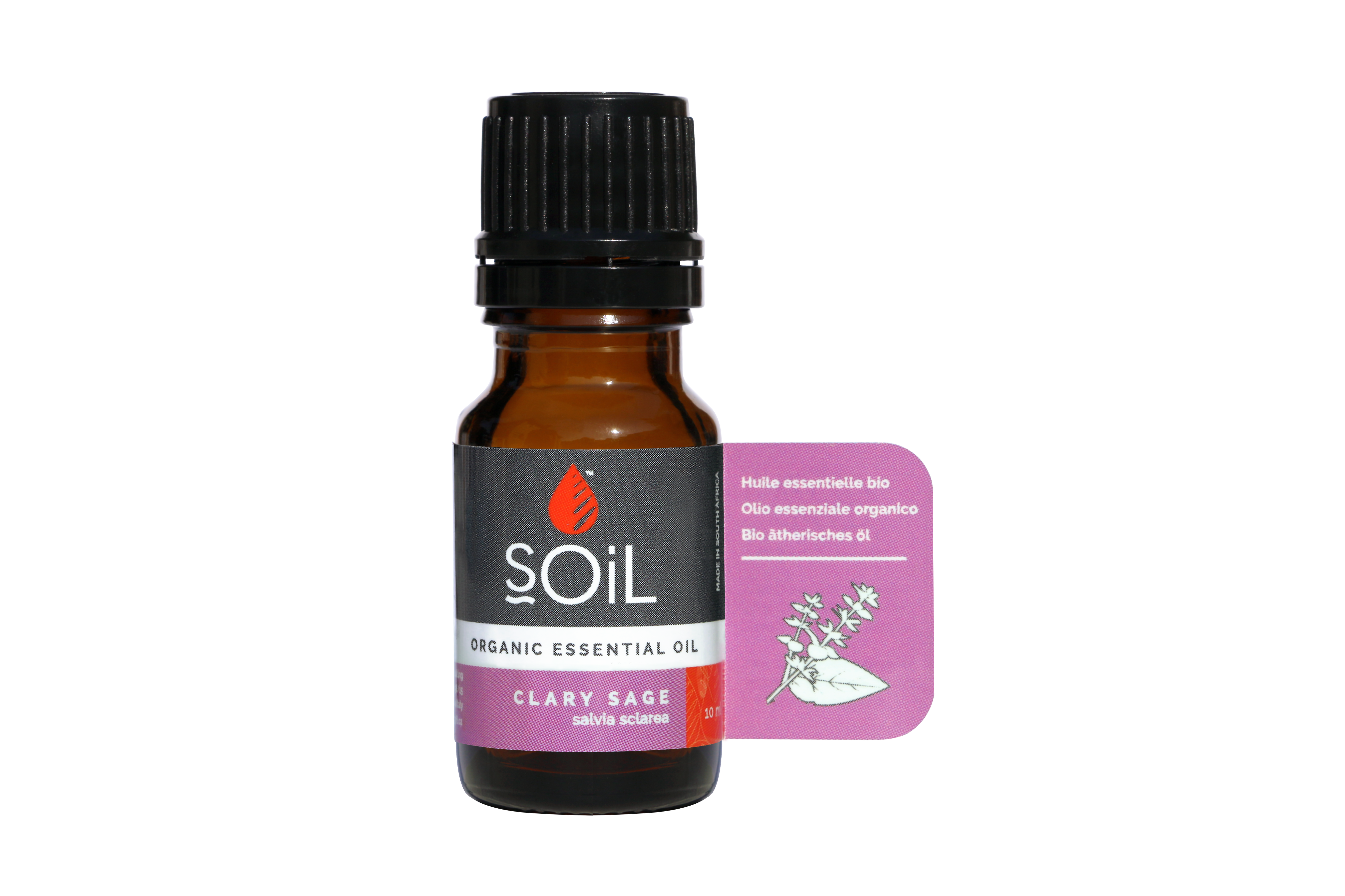 SOil Organic Essential Oil - Clary Sage Oil (Salvia Sclarea) 10ml
