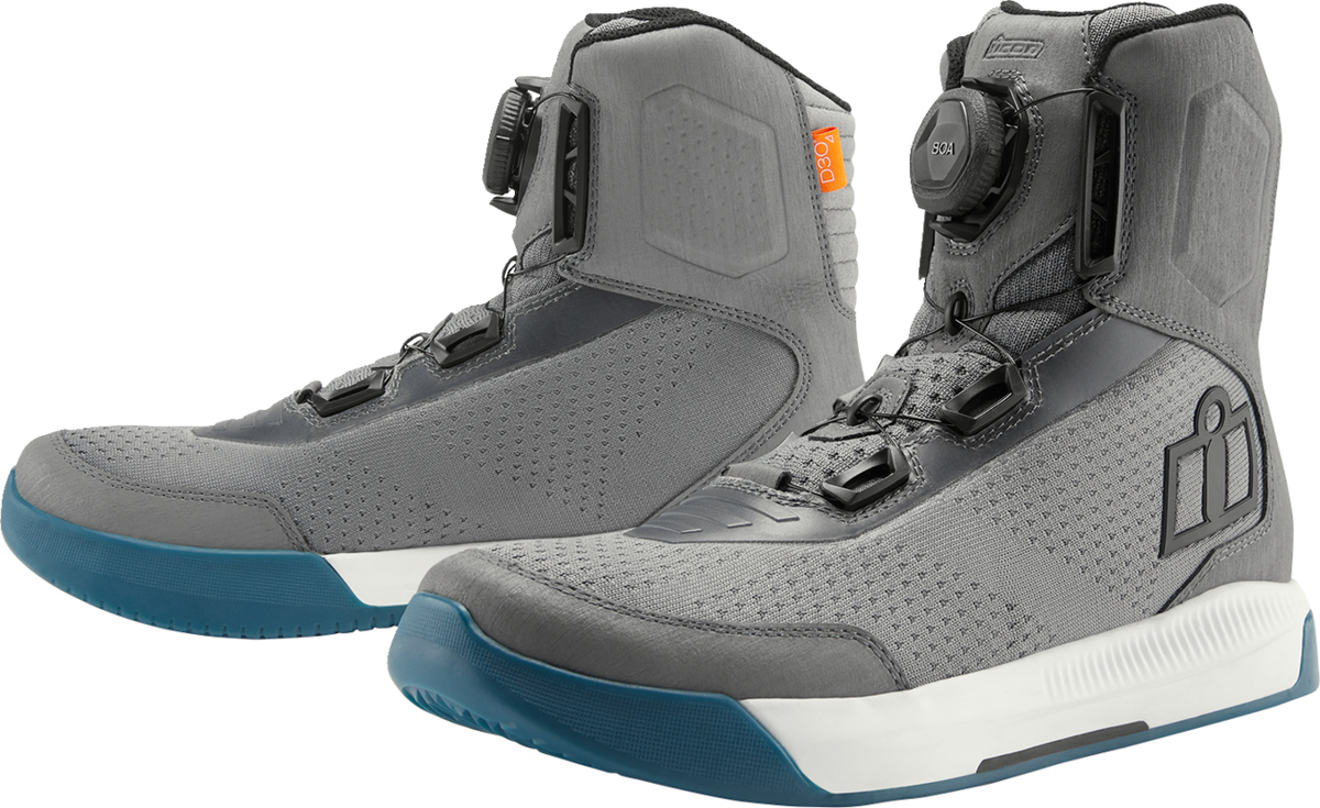ICON Overlord™ Vented CE Boots - Gray - Size 10.5 3403-1274