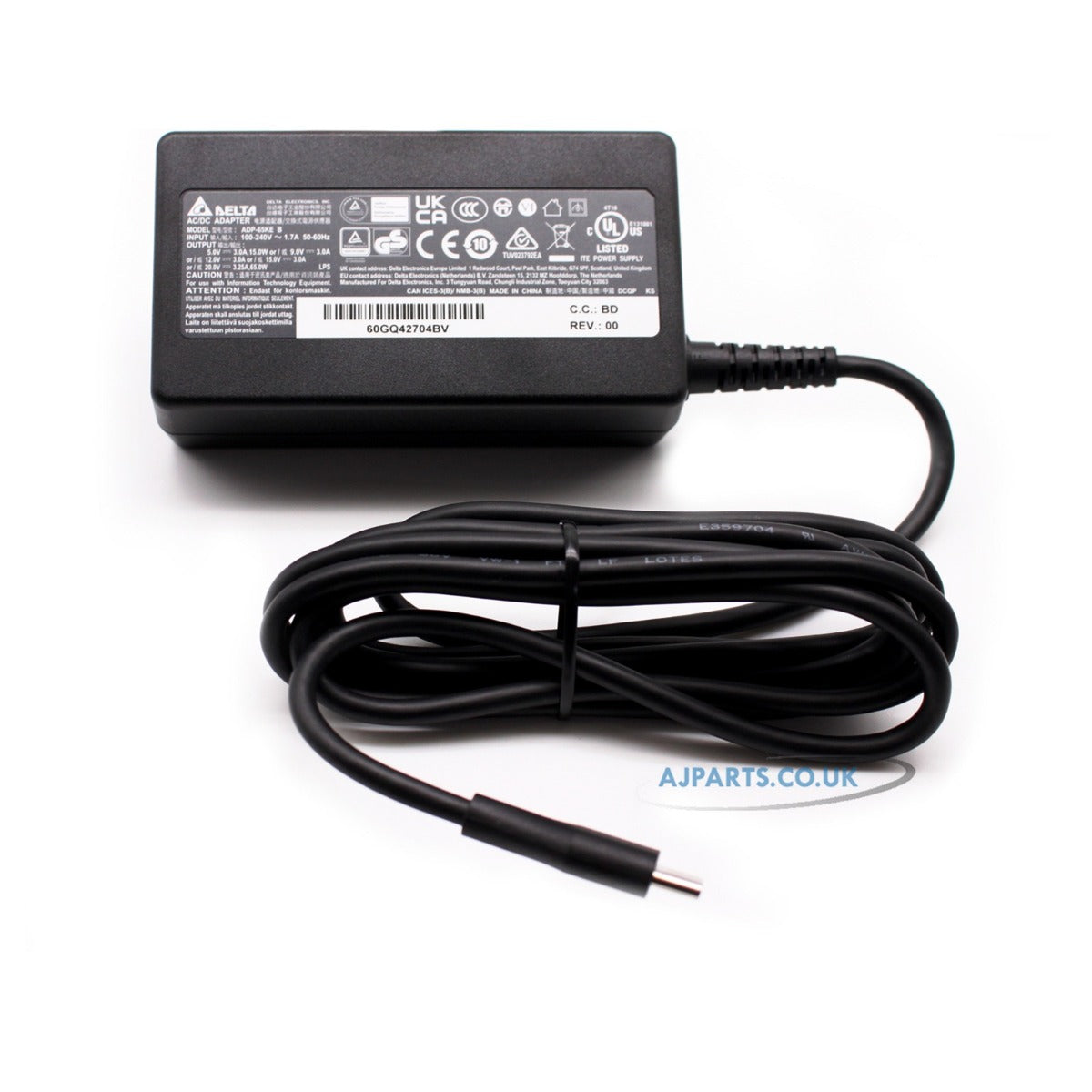 Lenovo SA10M13946 65W AC Power Supply USB-C Tip Laptop Delta Adapter