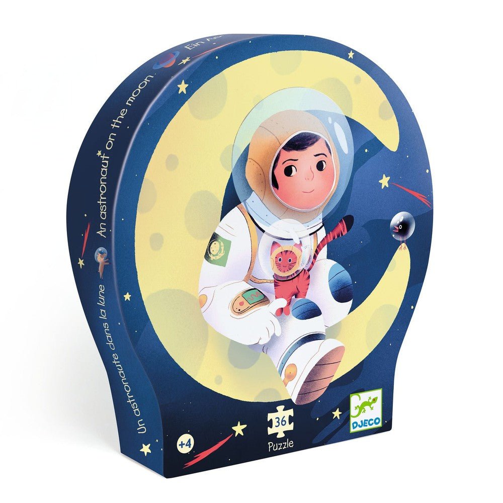 Casse-tête silhouette - Un astronaute dans la lune (36 pcs)