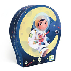 Casse-tête silhouette - Un astronaute dans la lune (36 pcs)