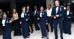 Say goodbye to the floor-length skirt: Air Force now allows women to wear pants with mess dress