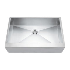 Der Koch Line Fregadero Sencillo Farmhouse Handmade de Acero Inox C18G 83.7x53.4cm, DKFS3321-RO
