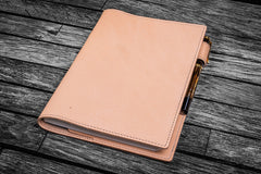 Deri B6 Defter Kılıfı - Naturel Deri