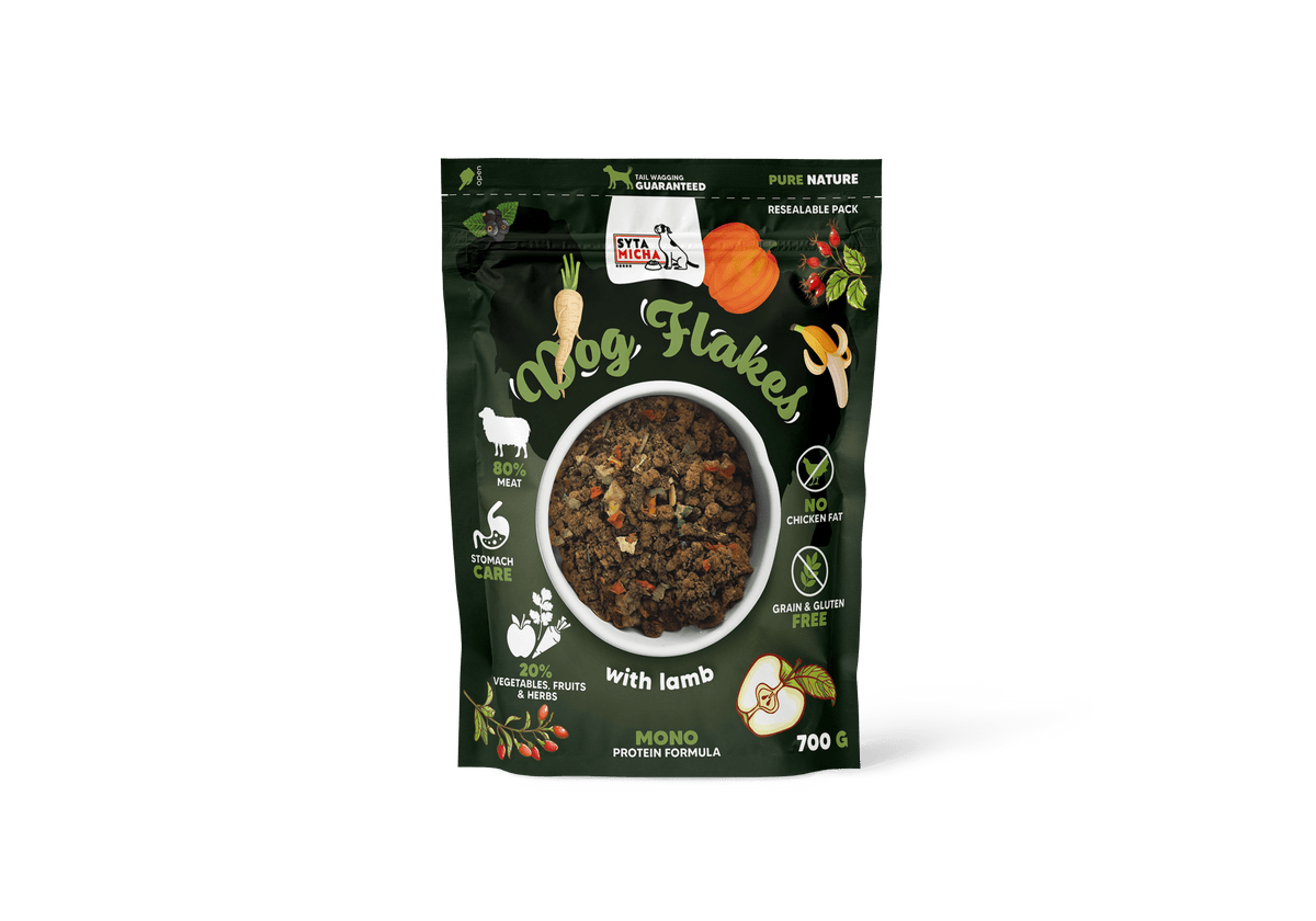Syta Micha Dog flakes suszona karma dla psa Jagnięcina 700g