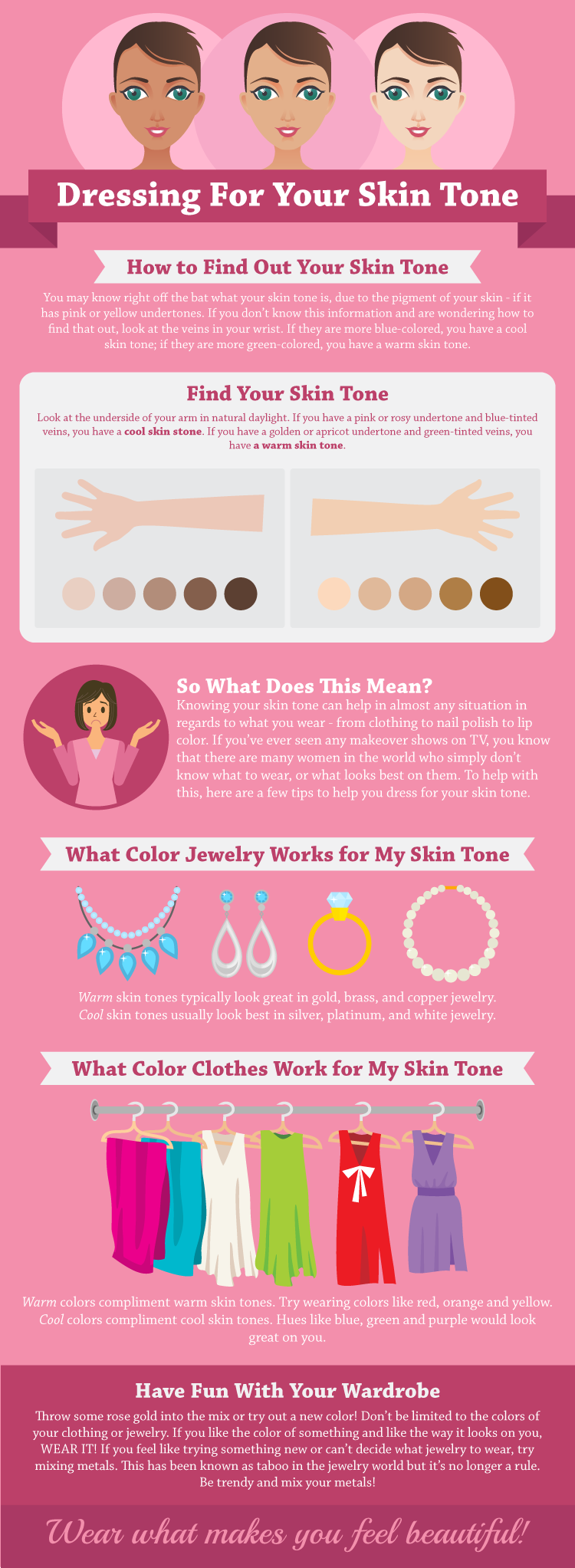 How to Dress For Your Skin Tone Infographic