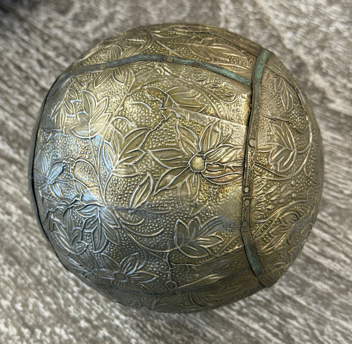Vintage Pewter Metal Sphere