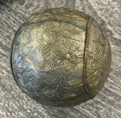 Vintage Pewter Metal Sphere