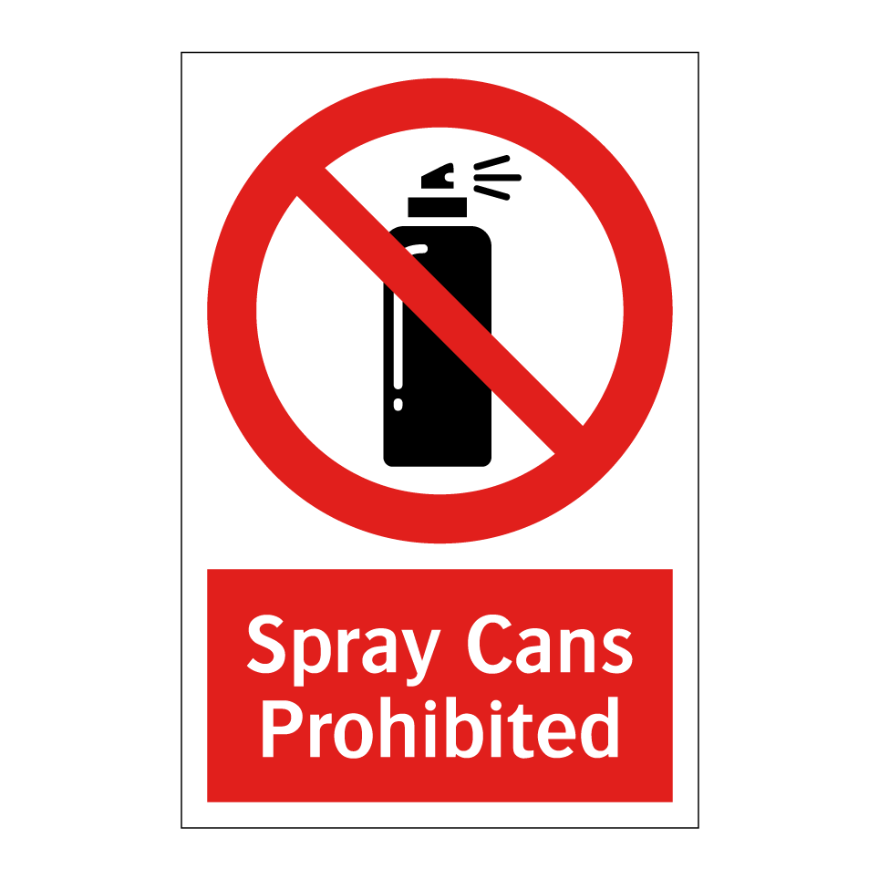 Spray Cans Prohibited