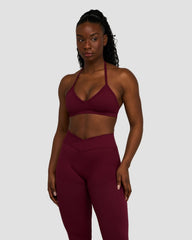 Elevate™ Sculpting Seamless Adjustable Halter Bra | Merlot