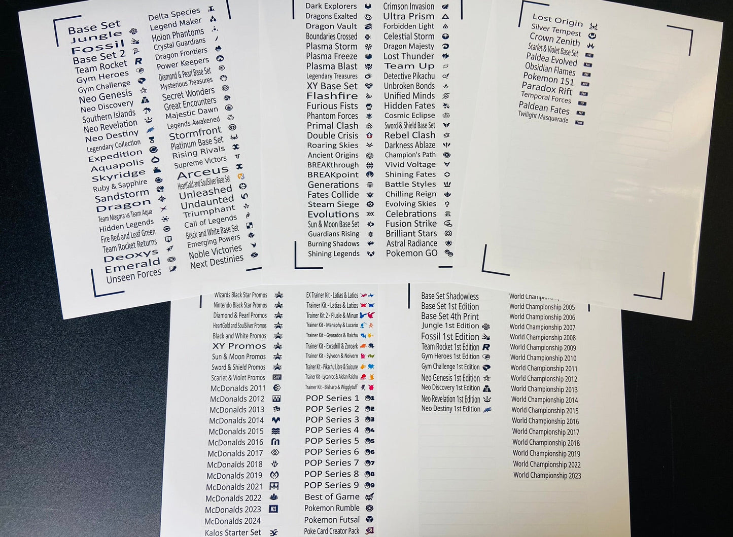 list of pokemon card sets in order List of Sets, set symbols, and Abbreviations