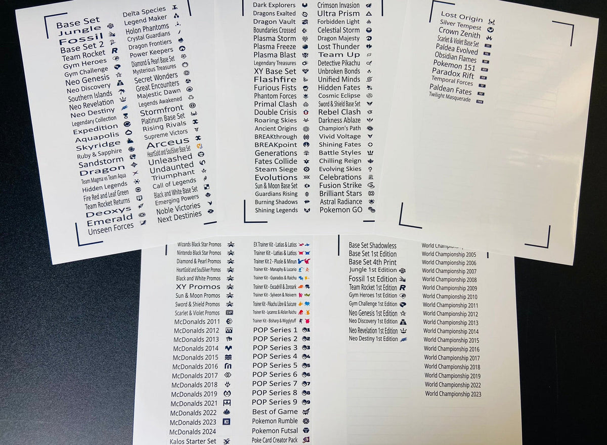 list of pokemon card sets in order List of Sets, set symbols, and Abbreviations