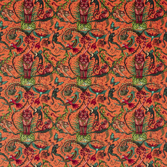 Bosque Dreams Velvet fabric in coral color - pattern number F1749/02.CAC.0 - by Clarke And Clarke in the Mythica By Emma J Shipley For C&C collection