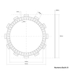 DISCHI FRIZIONE GUARNITI FCC SUZUKI RM 250 (92-93)