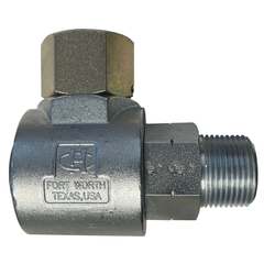In-Line 1 1/4" FNPT x 1 1/4" MNPT 90 Degree Live Swivel - 9S20PU20-P20