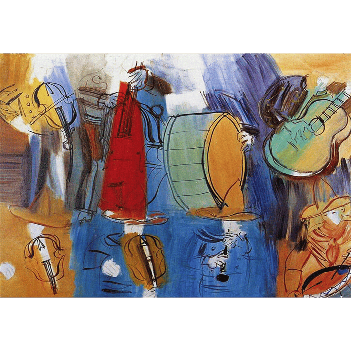 The Mexican Musicians Wall Art by Raoul Dufy