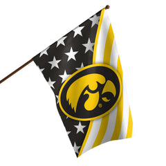 Iowa Hawkeyes NCAA Americana Vertical Flag