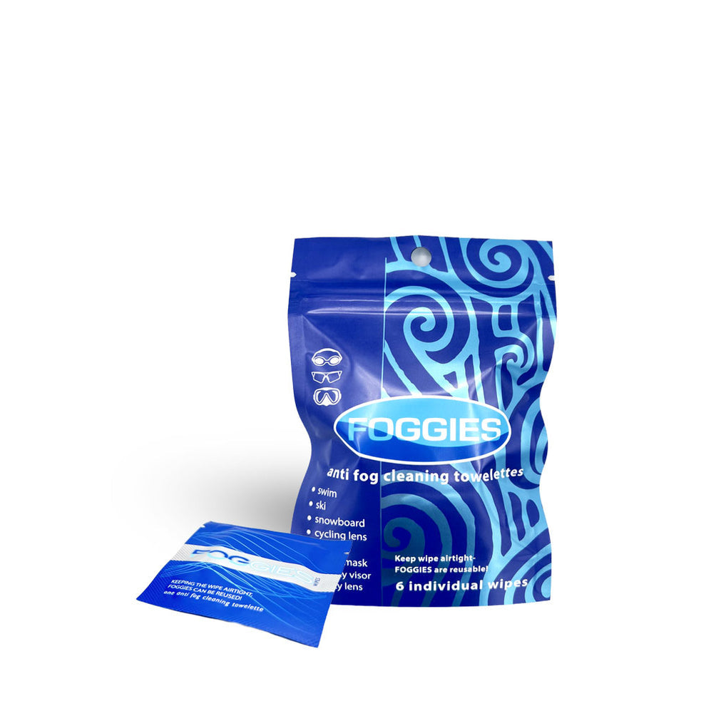 FOGGIES Anti-Fog Cleansing Wipes Swim Goggles 6 pack