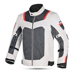 R-TECH SPIRAL MESH GIACCA MOTO ESTIVA IN TESSUTO  BIANCO/NERO/ROSSO