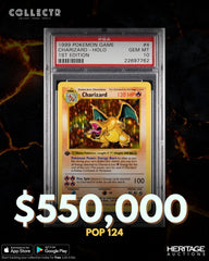 🔥 New Record: 1st Edition Base Set Charizard! A #PSA10 1st Edition Base Set Charizard just set a new all-time record, selling for $550,000 on Heritage Auctions! #charizard #baseSet #1stedition #psa10 #heritageauctions #