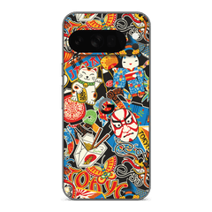 Google Pixel 10 Pro XL Custom Printed SIGNATURE “Manga Tokyo Maneki” Japanese Art Skin Wrap Sticker Decal Cover Protector by QSKINZ | QSKINZ.COM
