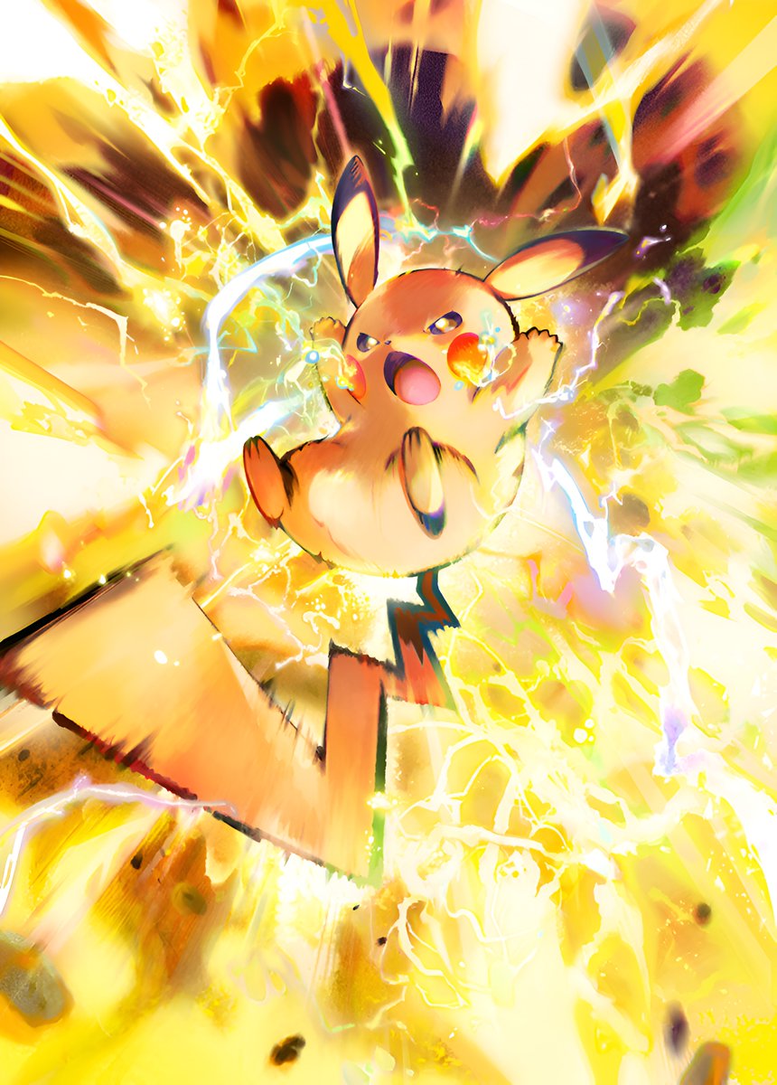 ⚡️⚡️⚡️ENJOY⚡️⚡️⚡️ Here is the textless version of #Pikachu EX Full Art card from Pokemon TCG Pocket. Details: Official Key Art | 4K 2868x4000