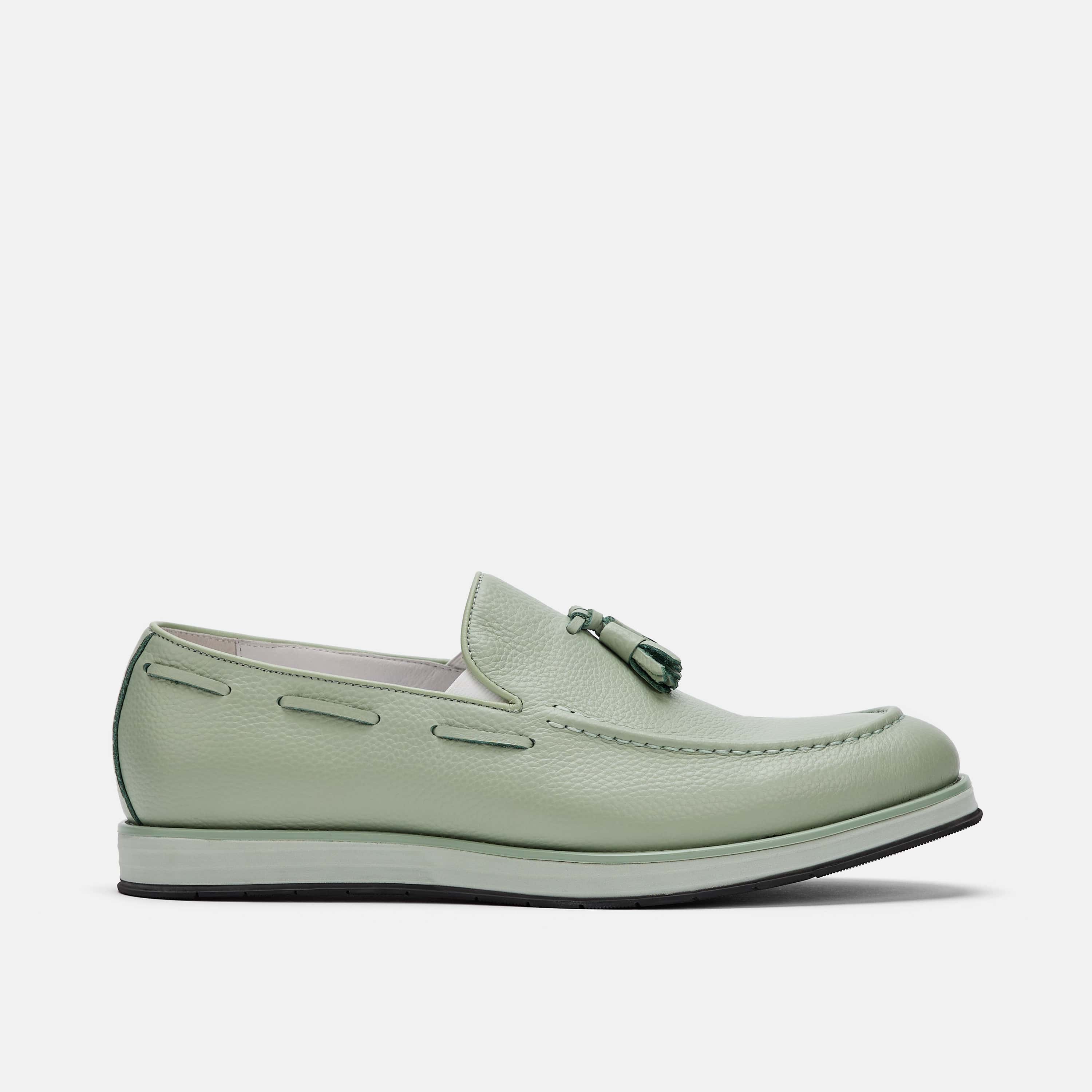 Sage Green Green Tassel Loafers Florsheim Duckie Sage Men's Slip-On Loafers In Green