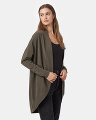 Green Women's Organic Cotton Cardigan *Model is 5'11, wearing size S