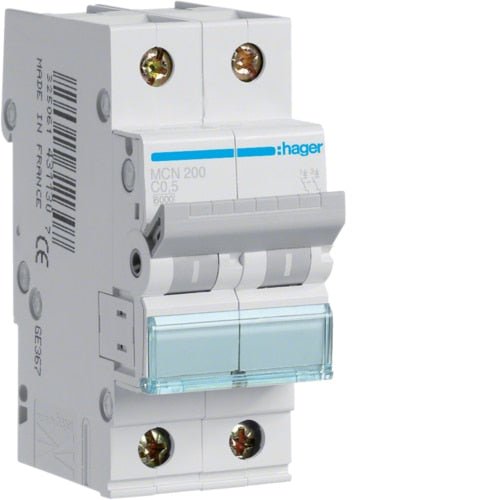 HAGER MCB 2P 6kA C 2M 6 - 63AMP MCN - RIMAL MARINE