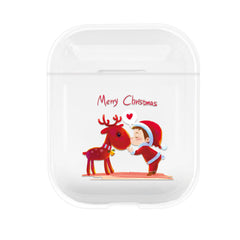 HKM-404115 Christmas Protective Cover for Apple AirPods (1st & 2nd Generation) - PC Material, Multiple Designs