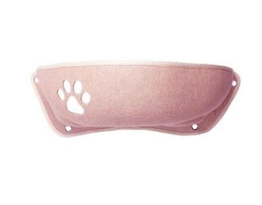 HKM-677715 Crescent-Shaped Cat Litter Box with Suction Cups and Velvet Pad for All Seasons