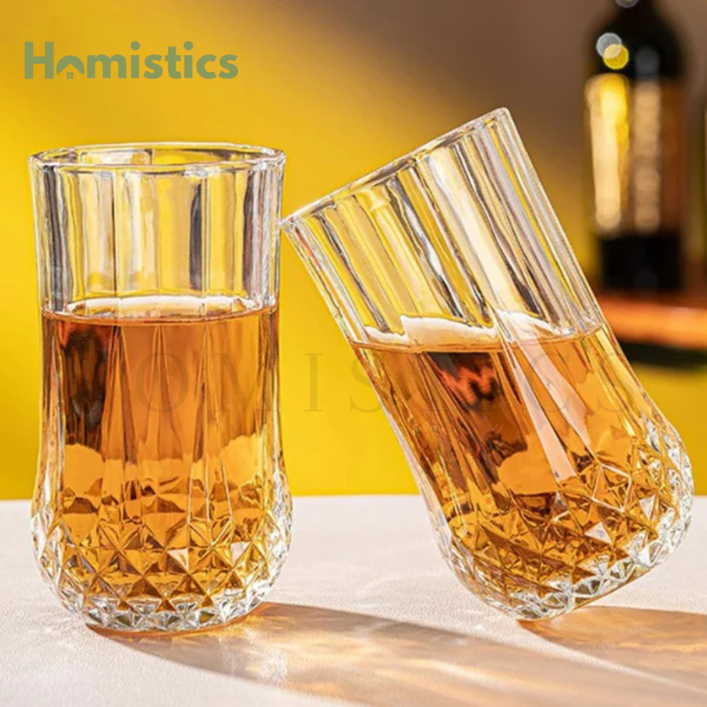 310ml Crystal Base Routine Use Drink Glasses -Everyday Elegance, Redefined