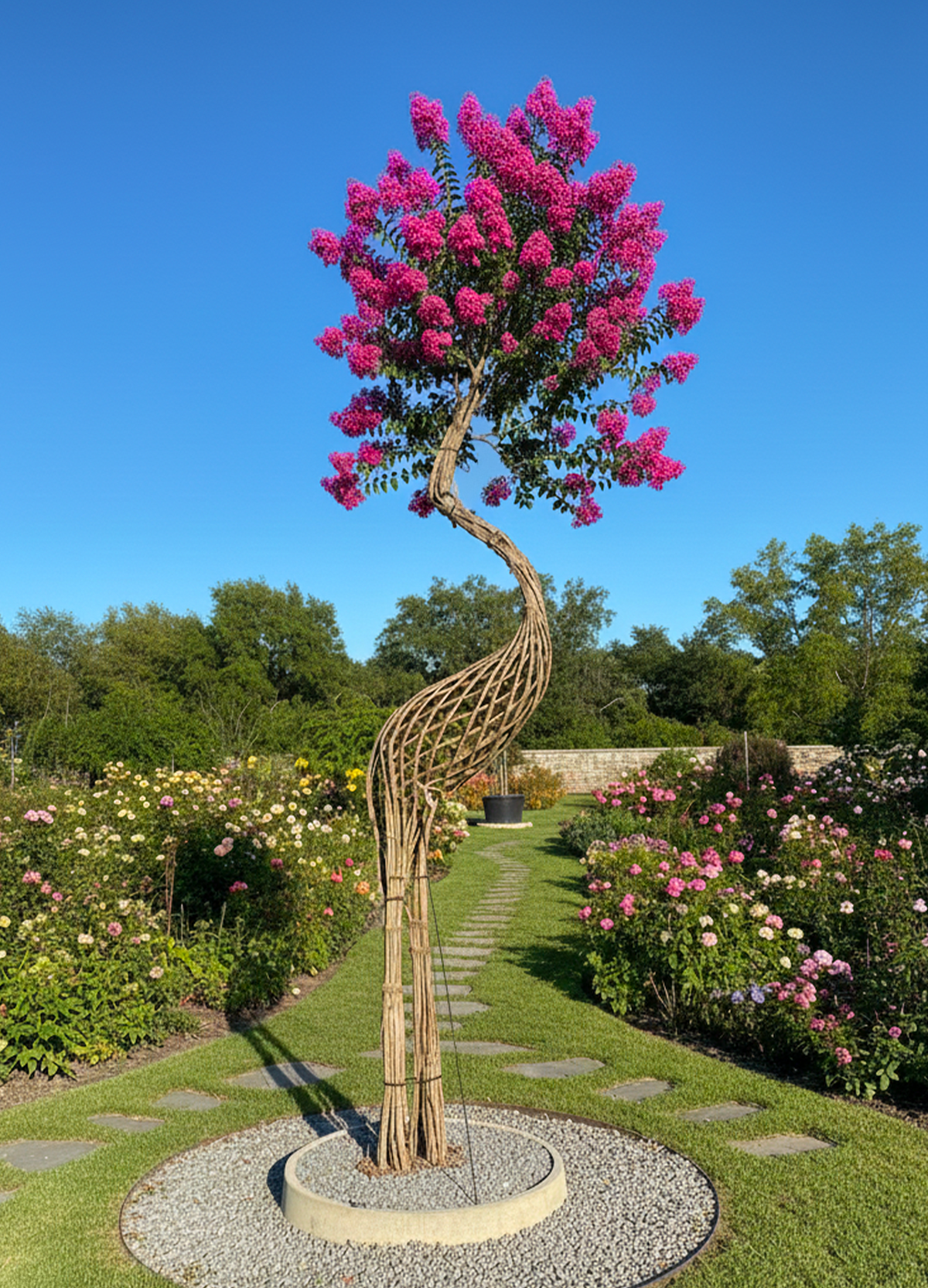 Lilas des Indes tressé Grue