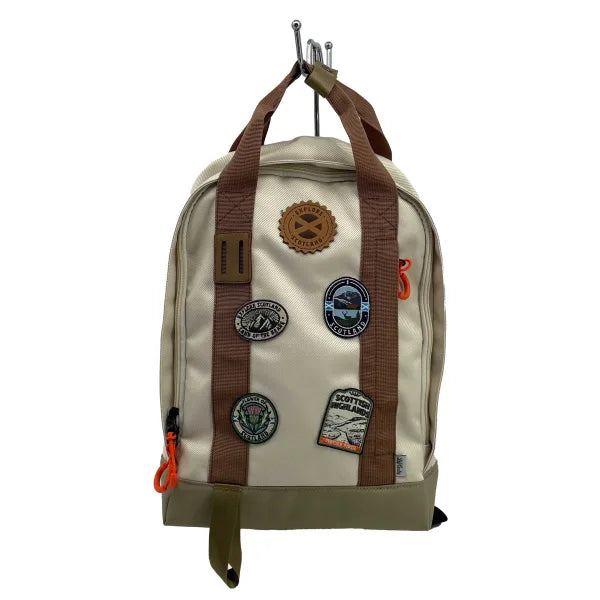 Big Country Scotland Patch Rucksack Bag - Stone