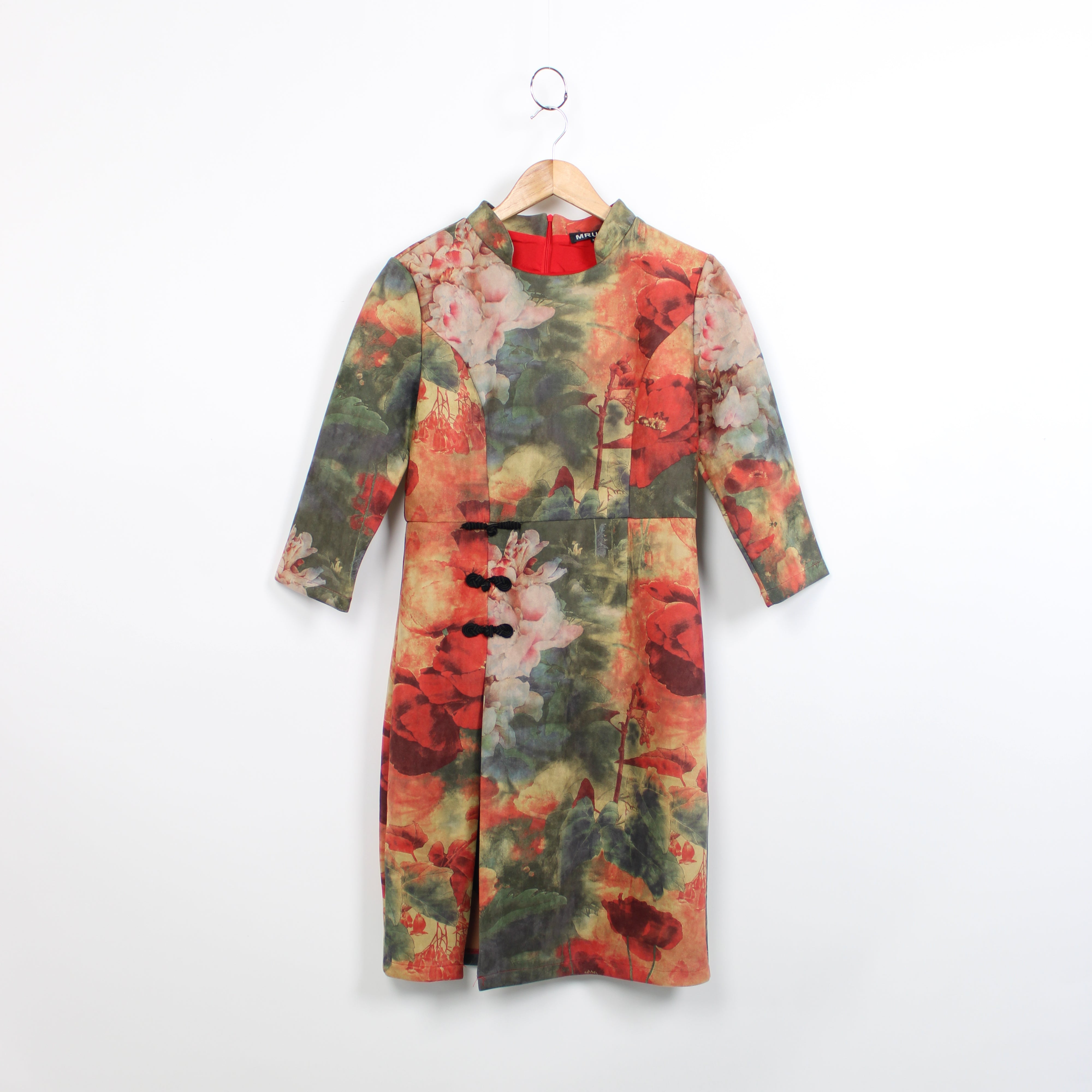 Mruen Red Abstract Dress
