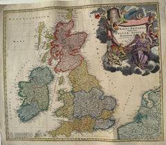 Großbritannien - United Kingdom : Johann Baptist Homann - Original Kupferstich -  1729