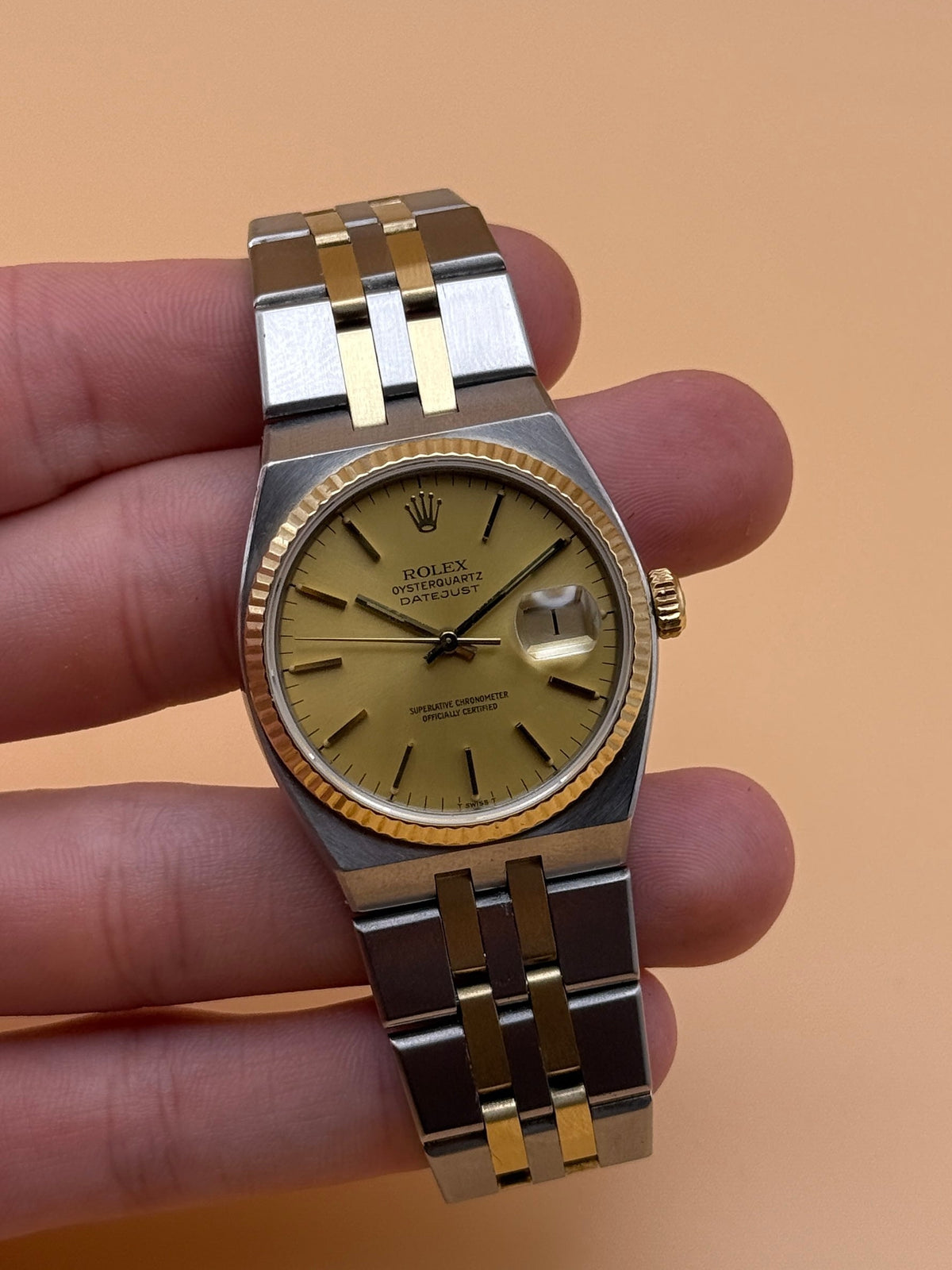 Rolex DateJust Oyster Quartz 17013 6.3M Serial Watch Only