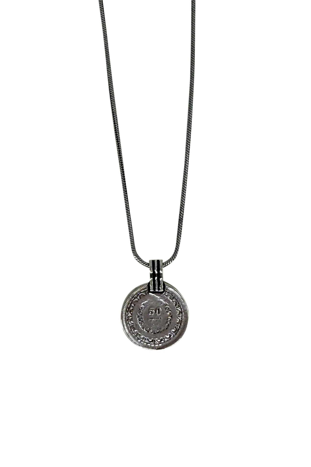Nola Single Coin Necklace 60cm