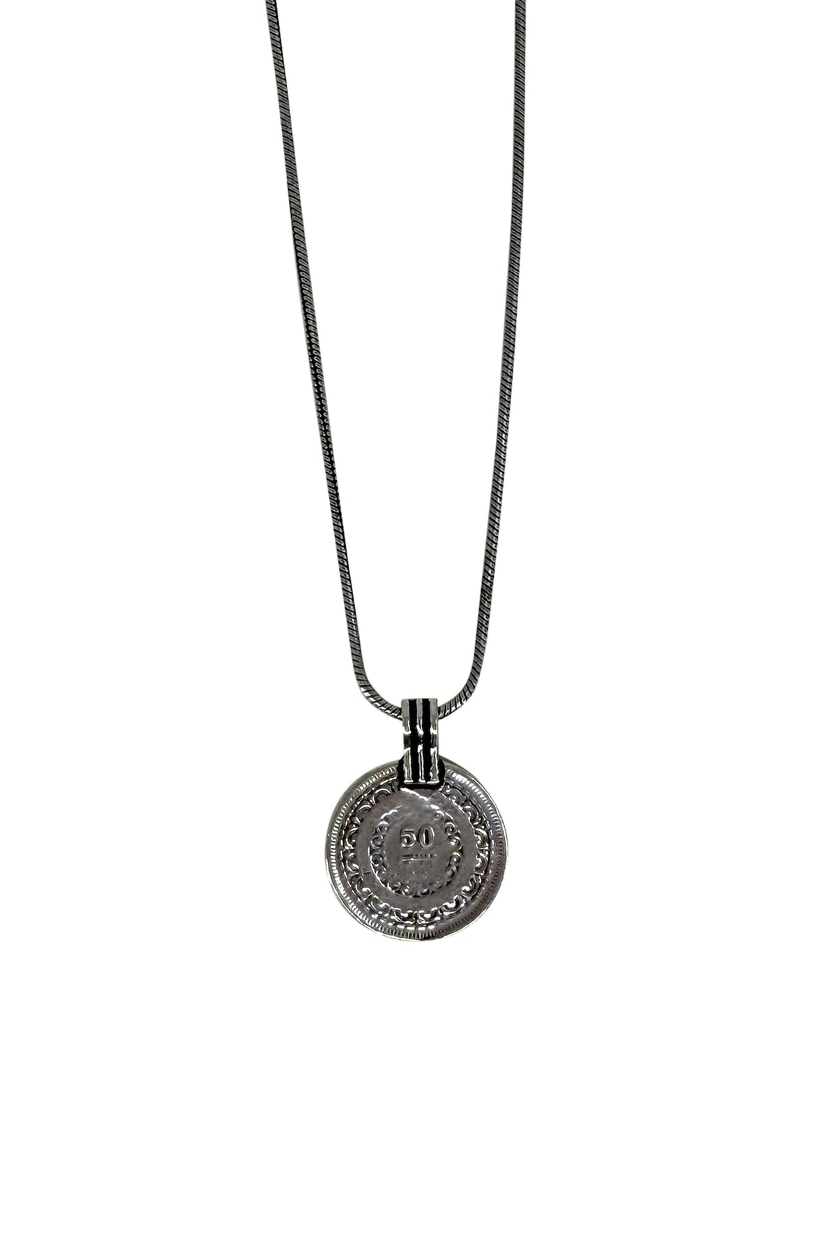 Nola Single Coin Necklace 60cm