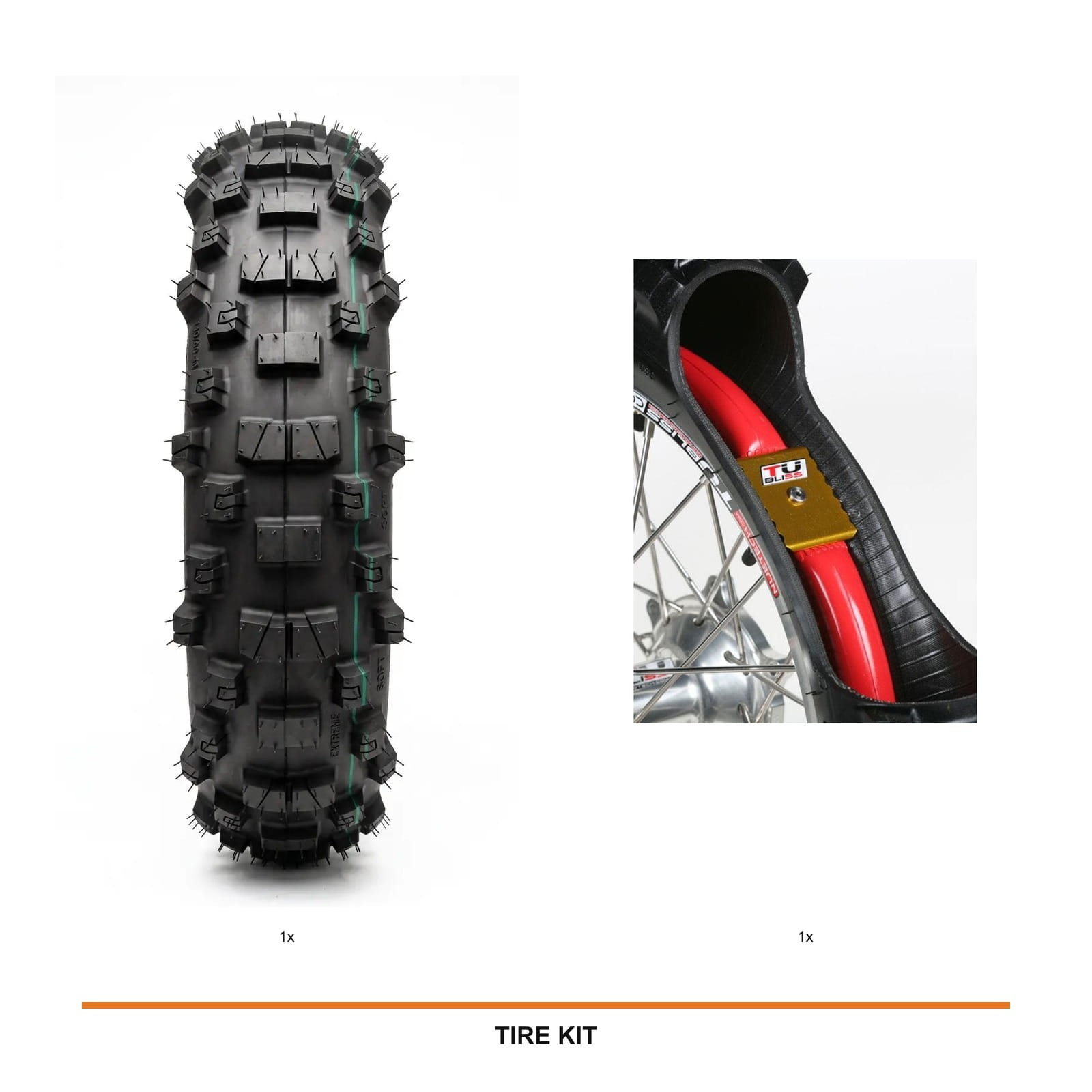 IRON GRIP XC95 Soft Rear + Tubliss 18 kit
