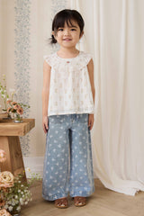 Organic Cotton Saylor Top - Josepha Egret Childrens Top from Jamie Kay USA