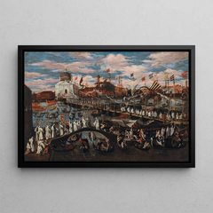 Processione per la festa del Redentore Venezia - Joseph Heintz il Giovane — quadro incorniciato alla parete