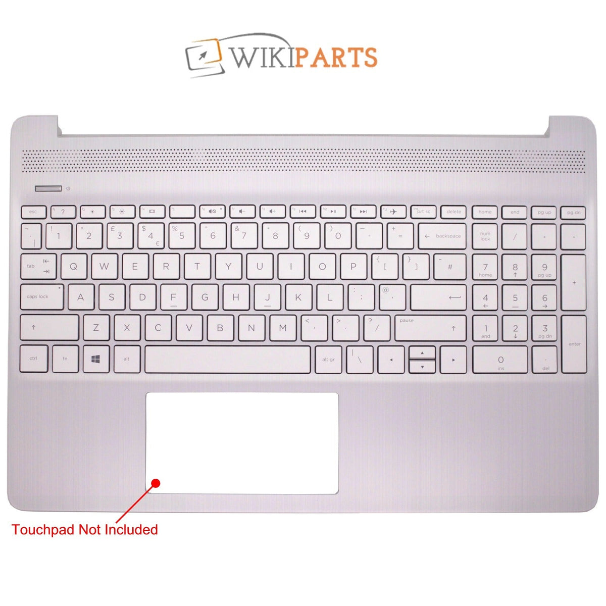 HP 15Z-EF100 ( Type 1E869AV ) Silver Palmrest UK Layout Replacement Laptop Keyboard Without Fingerprint