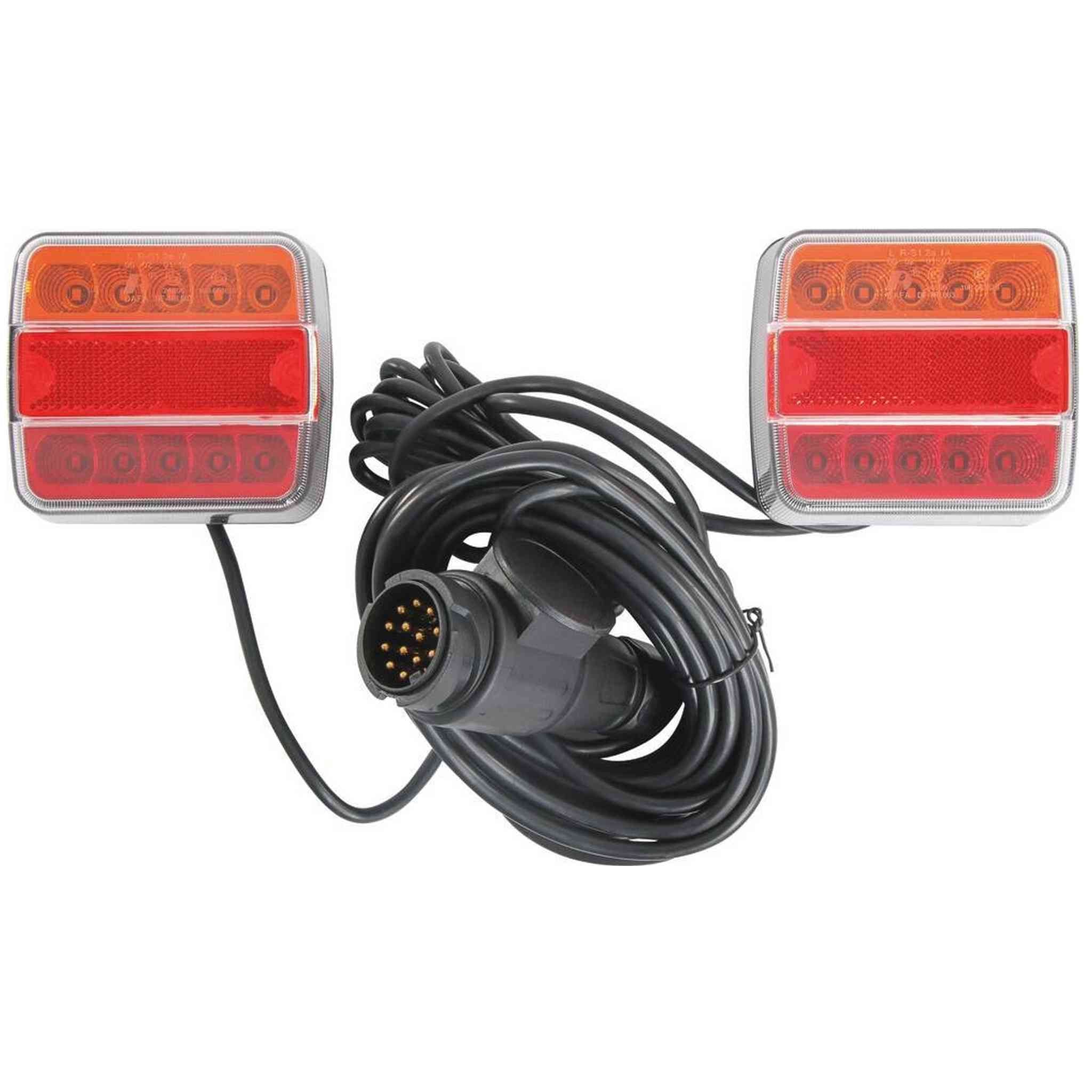 KIT SIGNALISATION 7M50 MAGNETIQUE LED ENTRE FEUX 2.5M ROUGE/ORANGE - 13 PLOTS