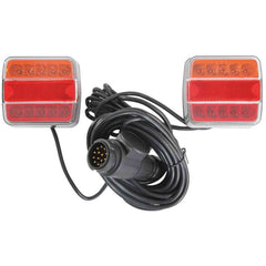 KIT SIGNALISATION 7M50 MAGNETIQUE LED ENTRE FEUX 2.5M ROUGE/ORANGE - 13 PLOTS