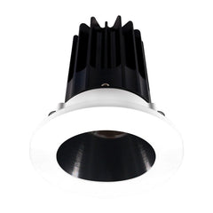 Lotus LED Lights LED-2-S8W2-3018K-2RRBK-2RTWH-24D 2 inch Recessed Downlight 8W LED Dim to Warm 3000-1800K 600 lm - 24° Beam Angle - Black Reflector - Round White Trim - Type IC Damp Air-Tight T24 CRI 90+