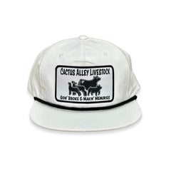 "Livestock" - CA 256 White/ Black Rope, Snapback Cap (2025)