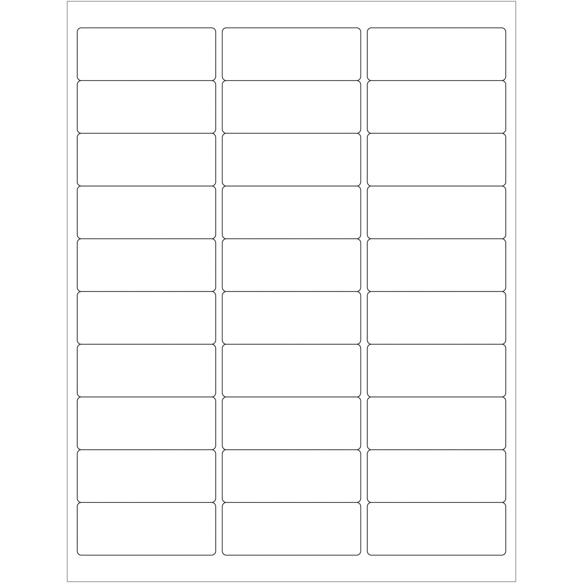 2 5/8 x 1" White Rectangle Laser Labels - Master Case (LL113MC) Case Of 30000