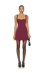 Lovers and Friends Kira Mini Dress in Oxblood